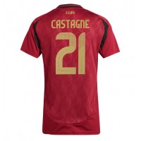 Fotbalové Dres Belgie Timothy Castagne #21 Dámské Domácí ME 2024 Krátký Rukáv